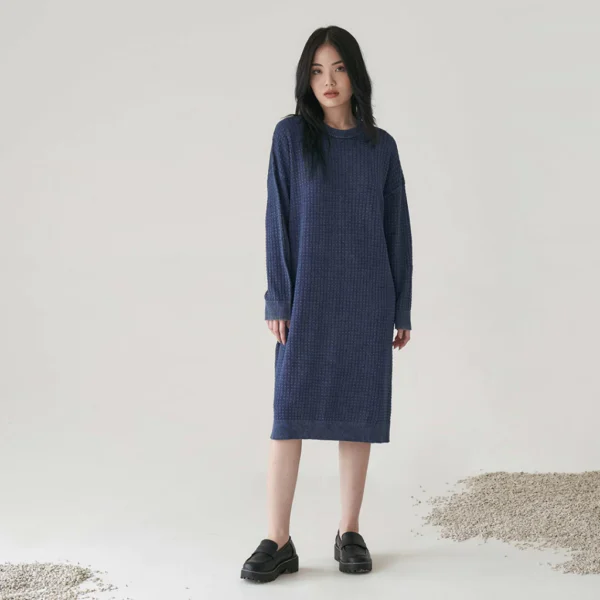 Volca Long Sleeve Knit Dress