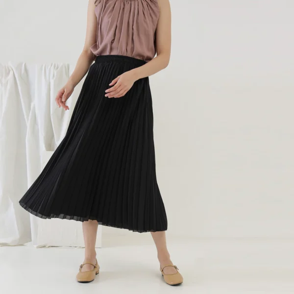 Slate Pleated Skirt