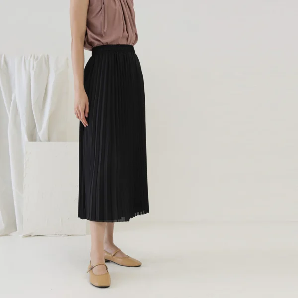 Slate Pleated Skirt