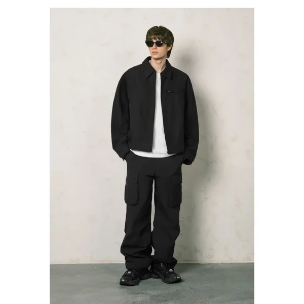 Crop Zip Khaki Jacket