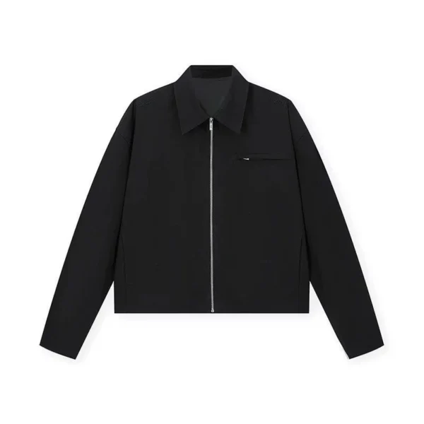 Crop Zip Khaki Jacket